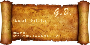 Gaebl Delila névjegykártya